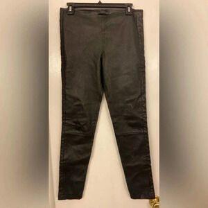 The Row Lamb Skin Leather Quilted Pant Black Size Small